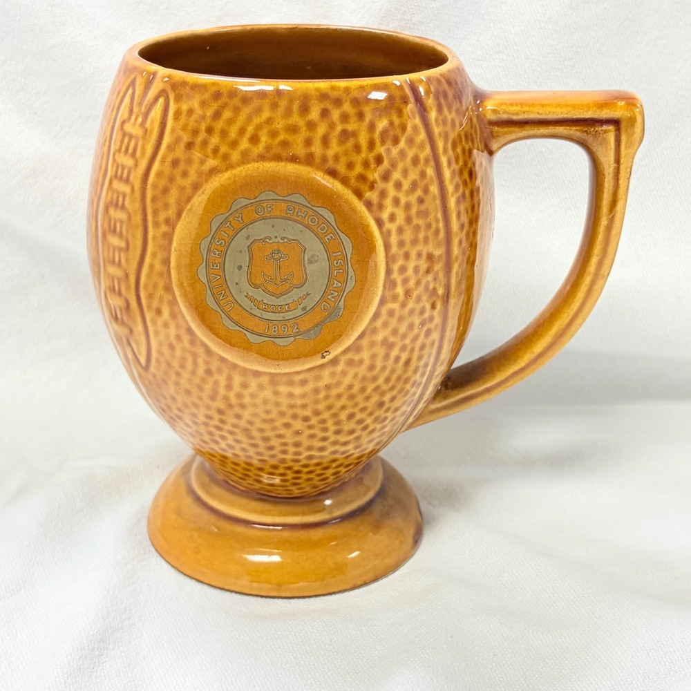Vintage University of Rhode Island Rams Football Mug Balfour Ceramic Stein USA